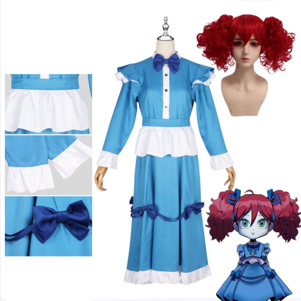 Anime Cosplay Blue Hair - Costume de cosplay Poppy Red Hair,