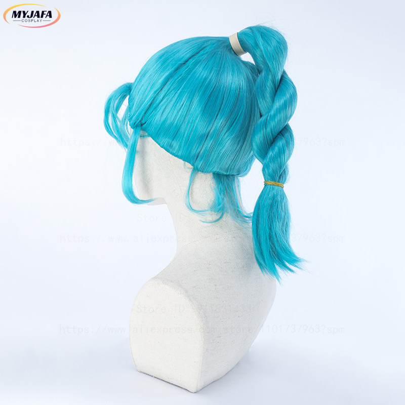 Anime Cosplay Blue Hair - Bulma Cosplay perruque Buruma perruque bleu