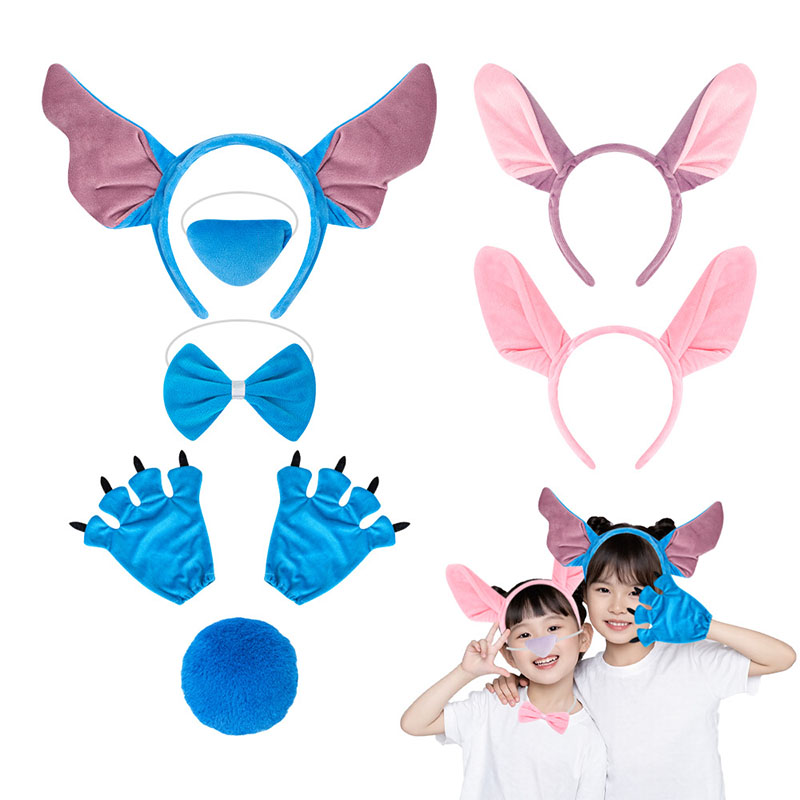 Anime Cosplay Blue Hair - Serre-tête multifonctionnel Stitttches Angel pour enfant,