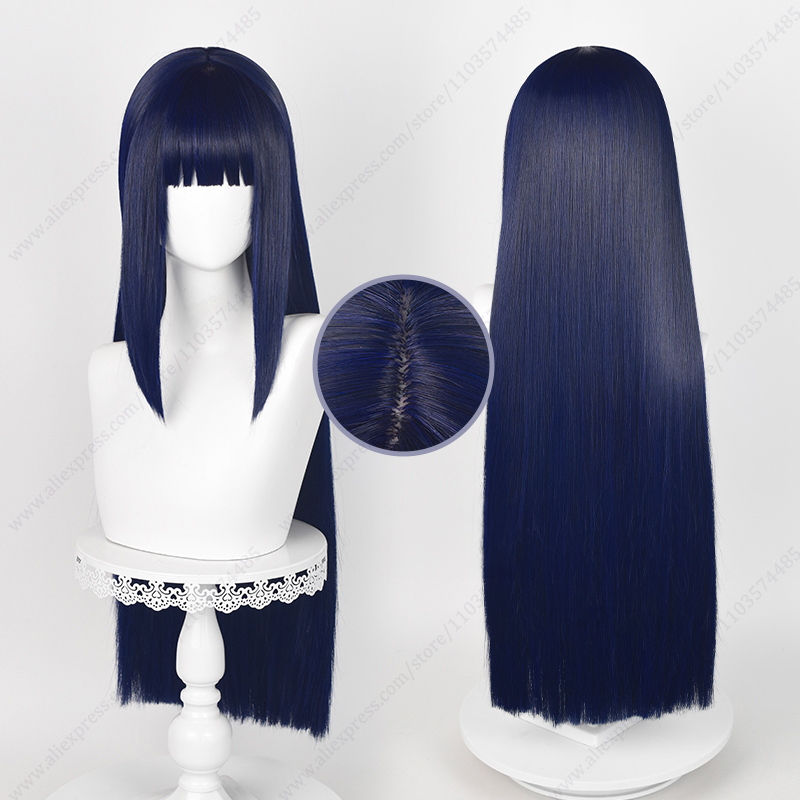 Anime Cosplay Blue Hair - Perruque de cosplay Hinata Hyuga, cheveux